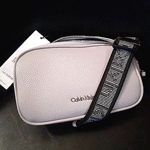 Calvin Klein beige crossbody small side bag
